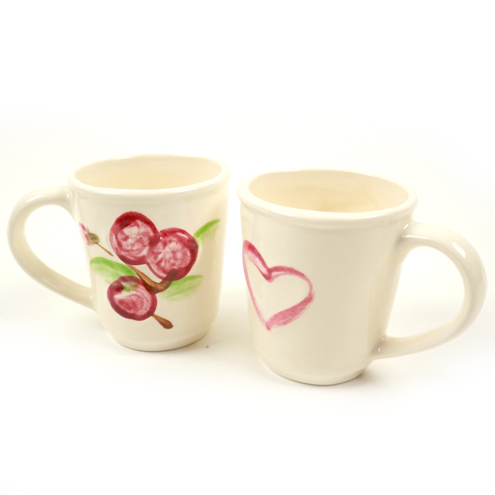 Mug Keramik Love Set 2 Pcs Cherry