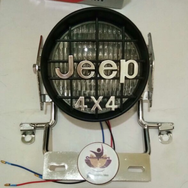 Lampu jeep new h4 plus breket tulang vixion