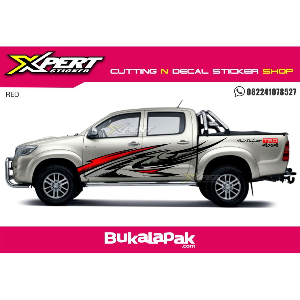 CUTTING STICKER HILUX DOUBLE CABIN STIKER HILUX TRD SPORTIVO STICKER TRIBAL Shopee Indonesia