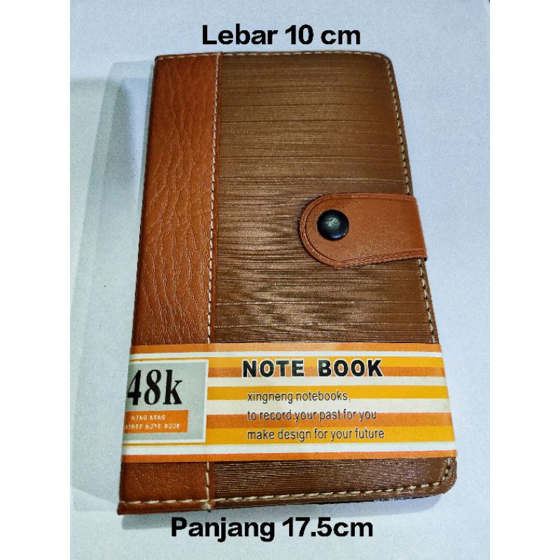 

Buku Agenda / notebook Sampul kulit coklat (48k besar)