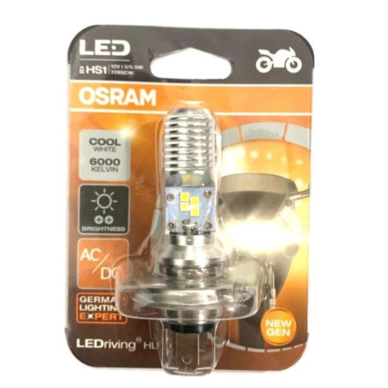 OSRAM LED HS1/H4 AC.DC ORIGINAL- R15 - CBR 150 - VIXION - MX KING - 6000 K - COOL WHITE - PUTIH