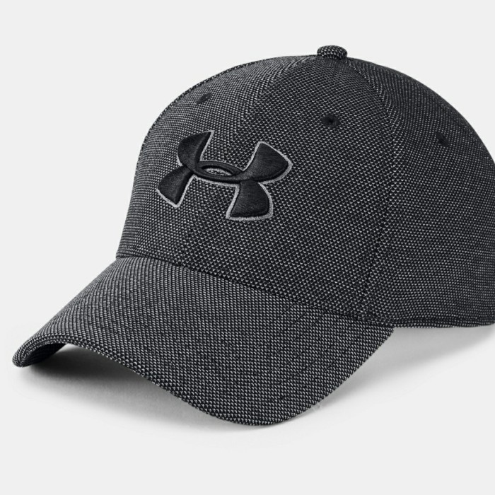 Under Armour Heathered Cap Black / Topi Under Armour Original Hitam - Ml