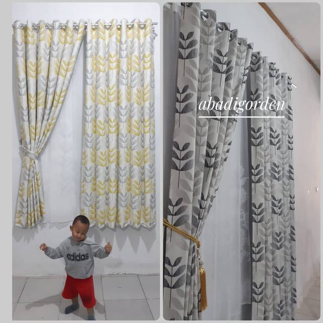 GORDEN BLACKOUT BLAZER AMANDA KUNING, ABU HITAM 12 SEMOKRING UKURAN 100×200 JENDELA PINTU