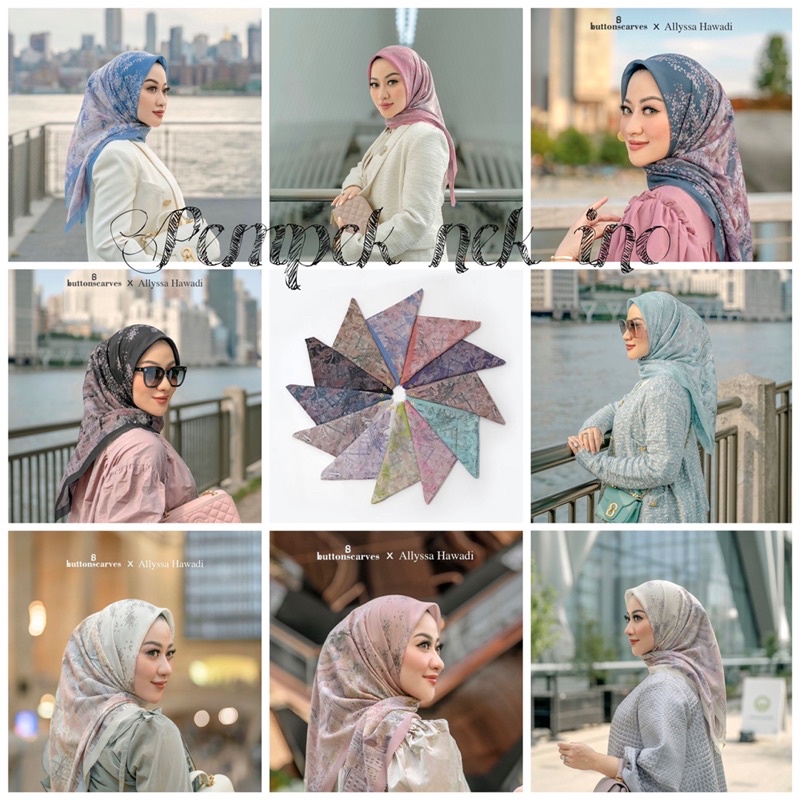 Ready Buttonscarves New york Courage/ Granada series  /Buttonscarves x riamiranda Xanadu Monogram/ R