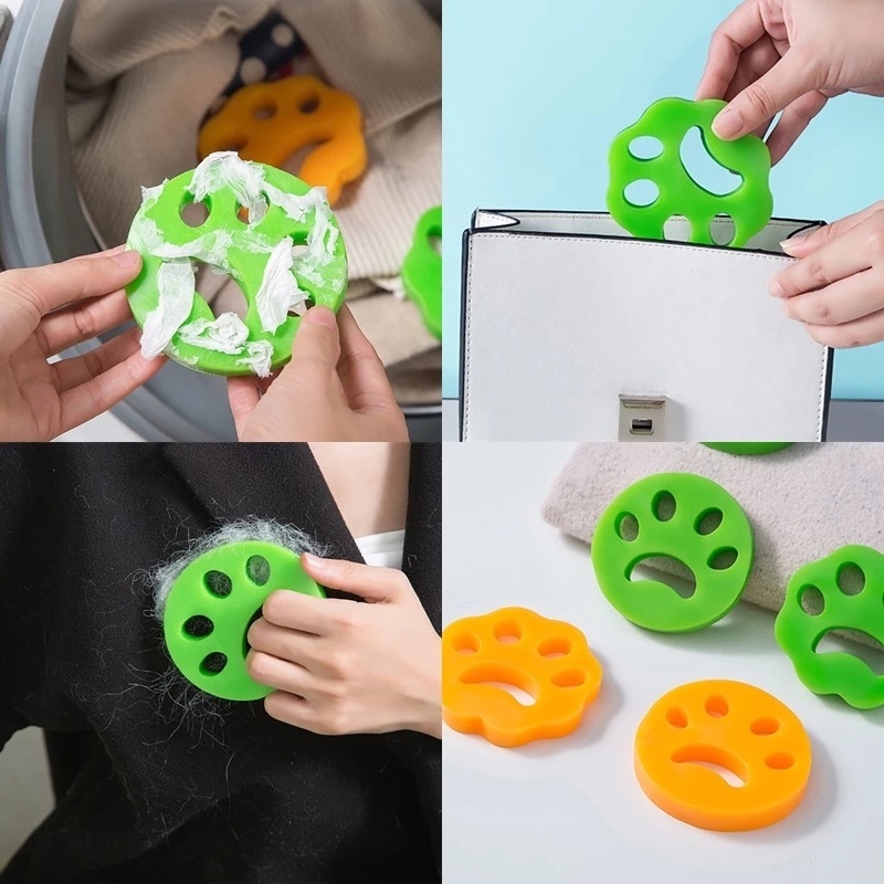 1 Pc Stiker Filter Pembersih Serat Pakaian Bahan Silikon Dapat Digunakan Kembali Untuk Mesin Cuci