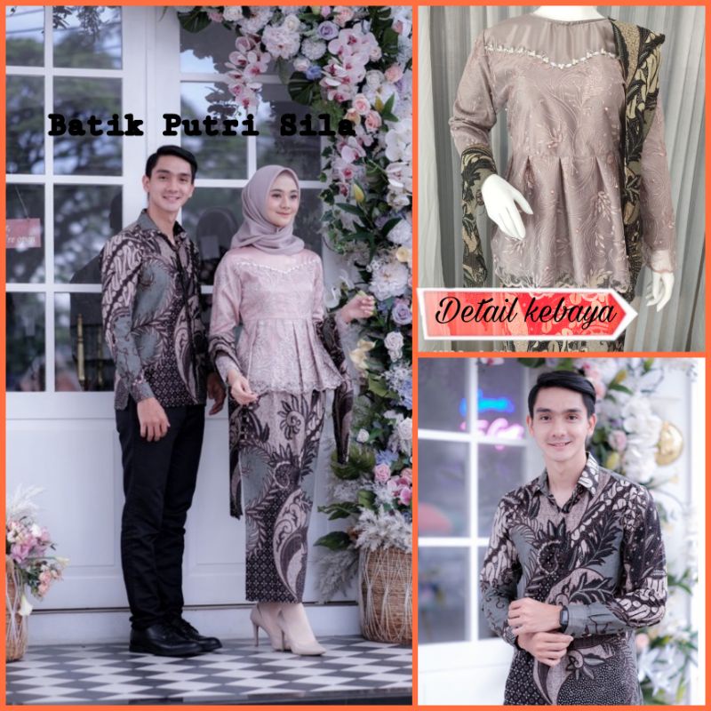 BAJU COUPLE KEBAYA MODERN~COUPLE GISELLA~COUPLE KEBAYA BATIK LAMARAN KONDANGAN/ KEBAYA WISUDA