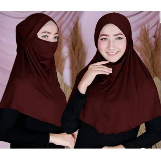 Bergo masker hijab syari