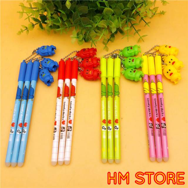 

Pen Character Lovely Ducks Erasable (Dapat dihapus) Pena Karakter Lucu Pena Dapat Dihapus