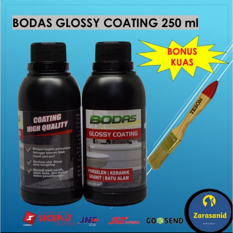 Coating Lantai Keramik  Bodas Glossy 250ml Coating Porselen Batu Alam dan Granit