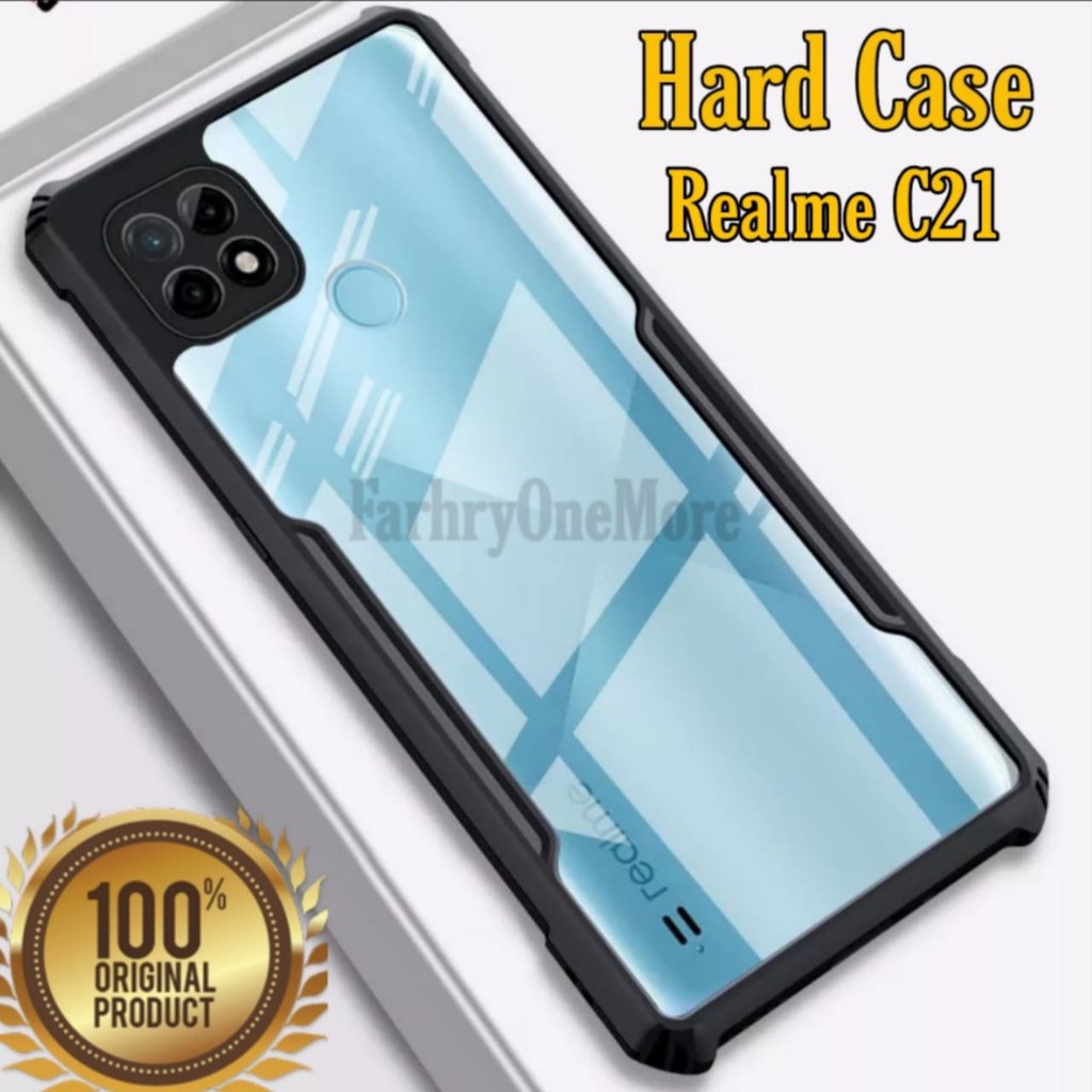PROMO Case Realme C21 Terbaru Hard Case Fusion Shocproof Armor Tranparan Handphone