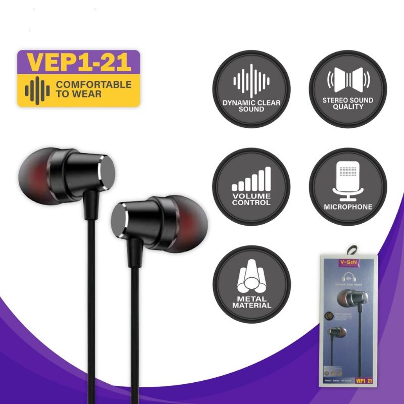 V-gen Handsfree vep1-21 premium  In-Ear Wired