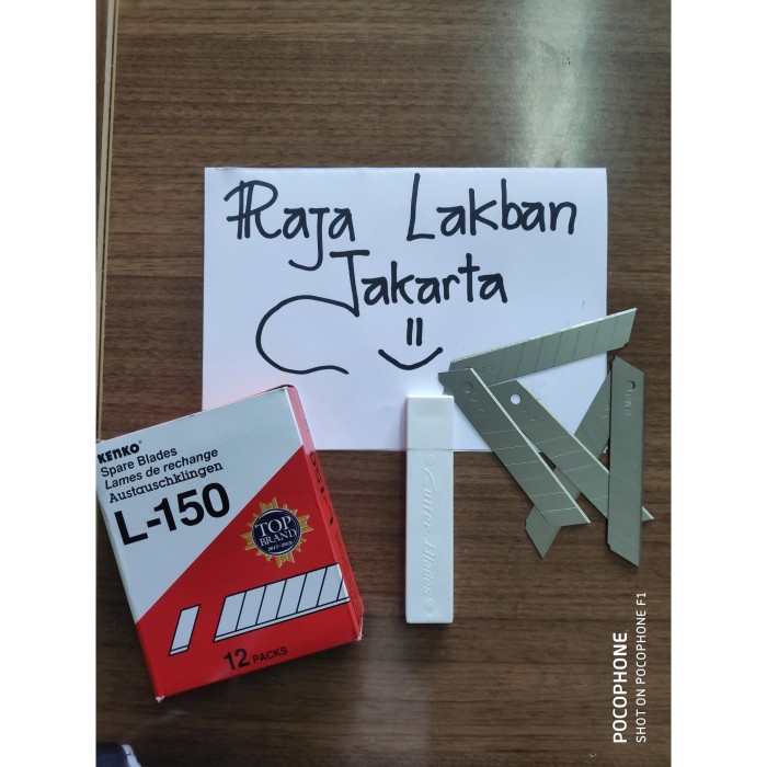 

kertas-pemotong- isi cutter kenko besar - cutter blade l-150 (untuk l-500) -pemotong-kertas.