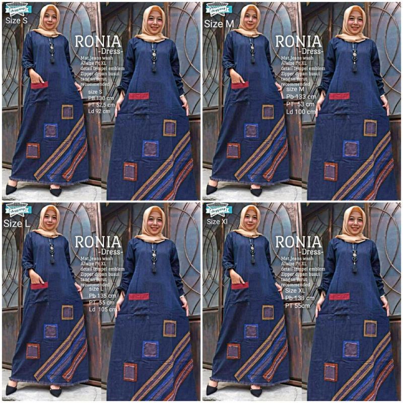 Gamis Jeans Ronia Maxi / Fashion Muslim Terbaru