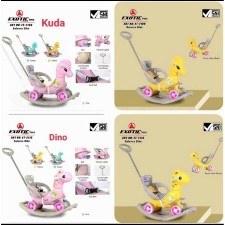Mainan Anak Kuda Kudaan Exotic ET 2108 Unicorn 2110 Dino