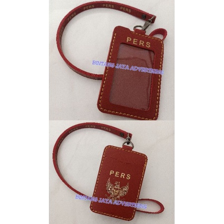 

ID CARD TALI NAME TAG HOLDER PERS MERAH DOFF 2 SLOT CARD