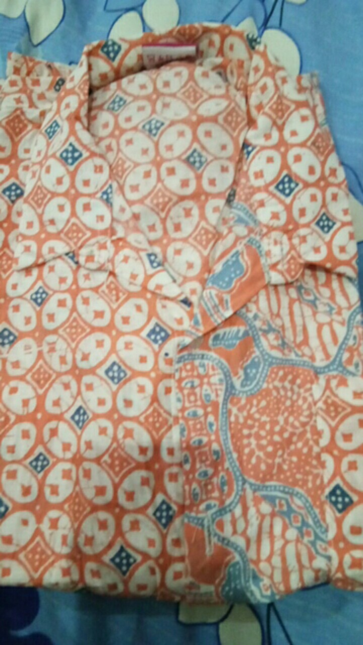 Kemeja Batik Anak Cewek Cowok Batik Pastel Soft Kombinasi Motif Biru Lilac Pink Toska Orange Salem