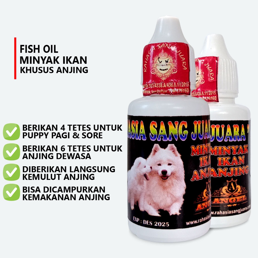 FISH OIL ANJING MINYAK IKAN ANJING BULU RONTOK MEMBUAT BULU ANJING HALUS DAN LEMBUT