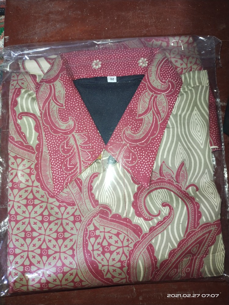 Batik Pria Opo Pink Full Furing Katun Halus Sragenan Size M-xxl Asli Solo