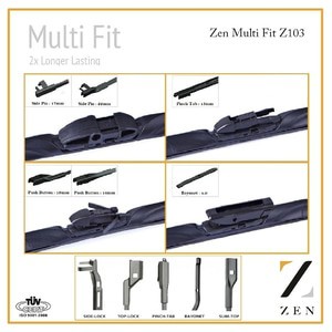 1PCS WIPER SILIKON SILICONE Z103 ZEN MULTI FIT MOBIL EROPA 14&quot; - 28&quot; inch Depan bmw vw mercedes benz Ford audi