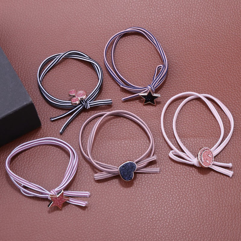 Ennwen IK11 Ikat Rambut Korea Star Smile Love MK Set 5 pcs-4