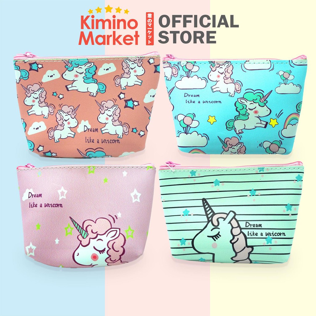 KOTAK PENSIL DOMPET WALLET ANAK SUPER UNIK (UNICORN) &quot;IMPORT QUALITY)