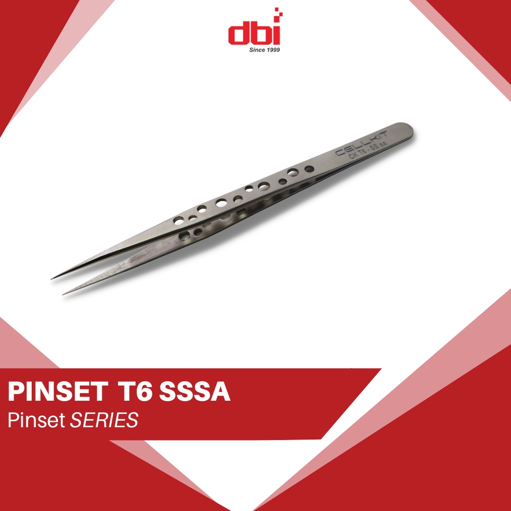 Pinset Lurus Stainless Steel CELLKIT T6 SSSA