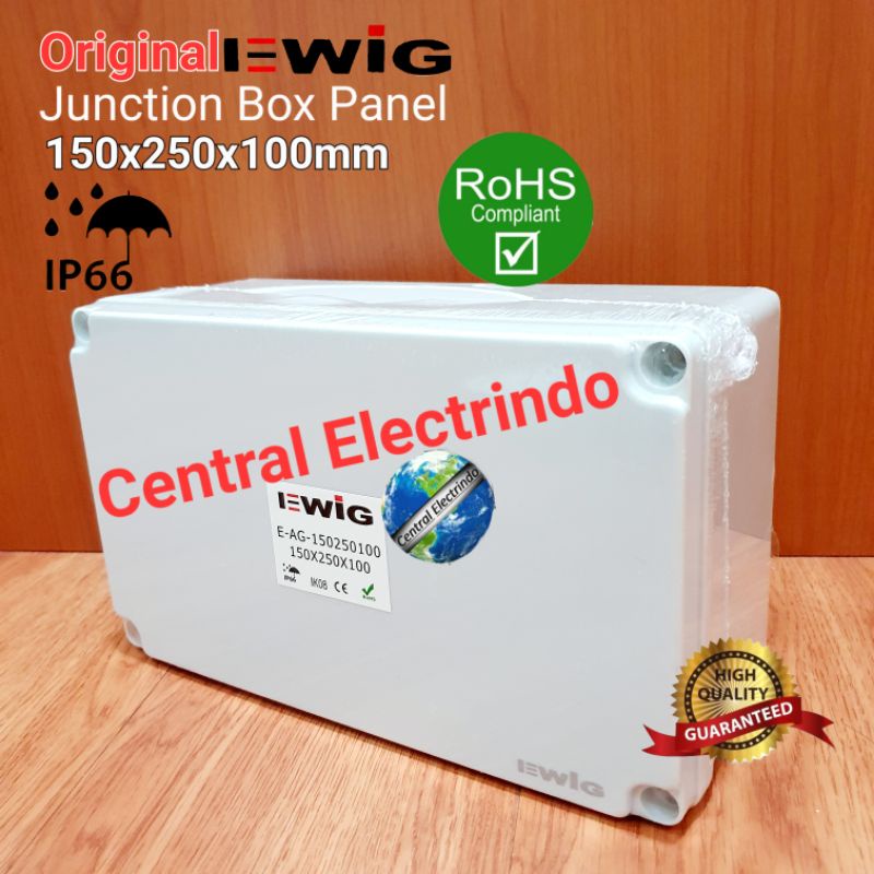 Junction Box AG 150×250×100mm Box Panel Plastik ABS EWIG Polos IP66.