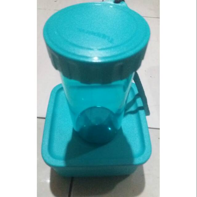 Bekal makan hijau cantik + dringking