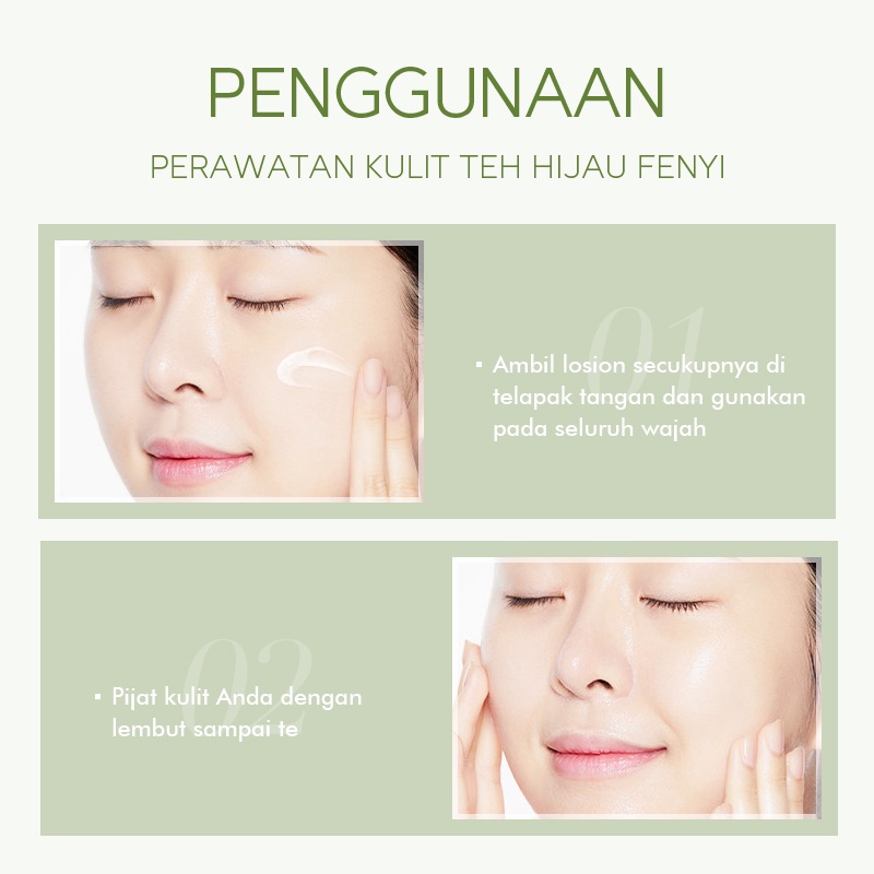 BPOM Fenyi Green Tea Lotion Wajah Menenangkan Kulit Melembabkan Mengontrol Minyak 100ml