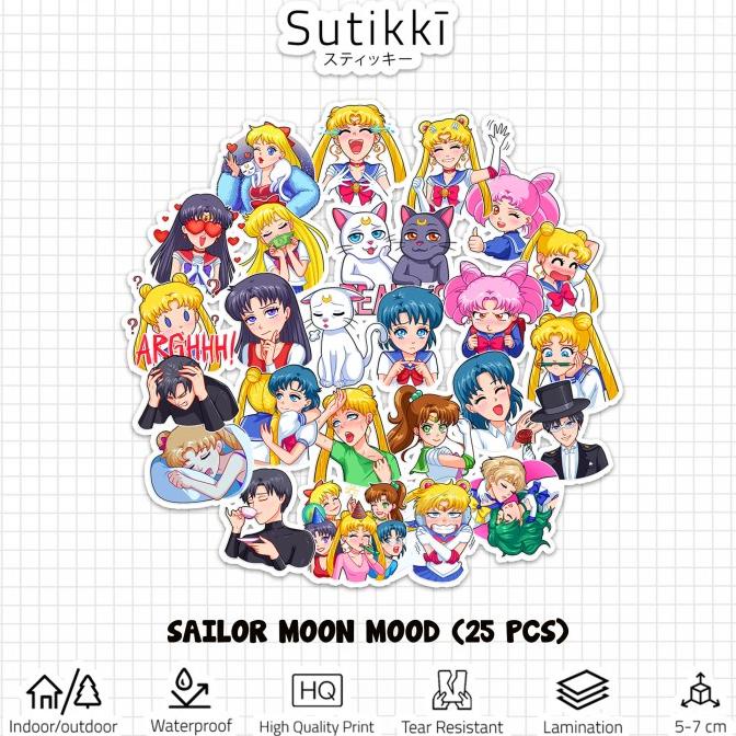 

Sticker Pack Sailor Moon Sailormoon Stiker Anime Jepang Laptop Vinyl sukik90 Buru Order