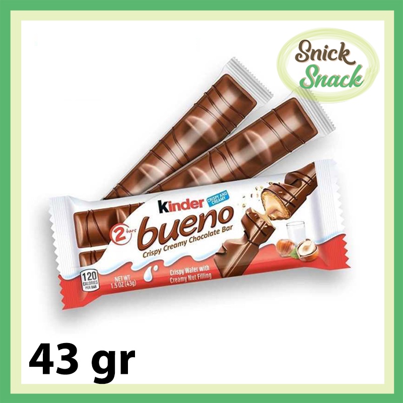 Kinder Bueno Choco 43 gr Cokelat bar Impor