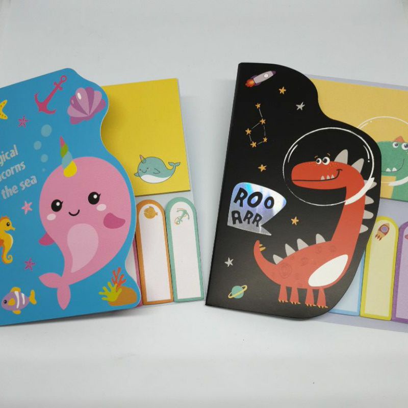 

Note Pad/ Sticky Notes Ukuran Medium Ocean dan Dino