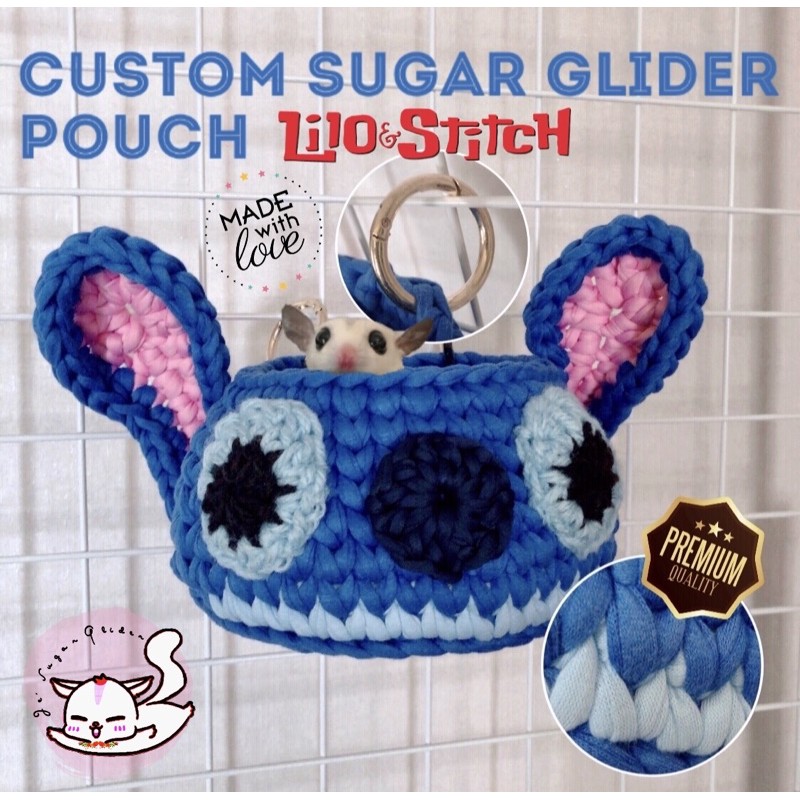 Custom Sugar Glider Premium Pouch, Sugar Glider Pouch by JeSugarGlider