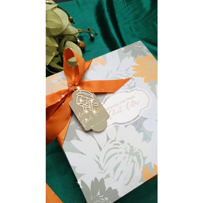 

[COD] BOX PREMIUM HAMPERS IDUL FITRI 23x23x7 cm WARNA MINT [COD]