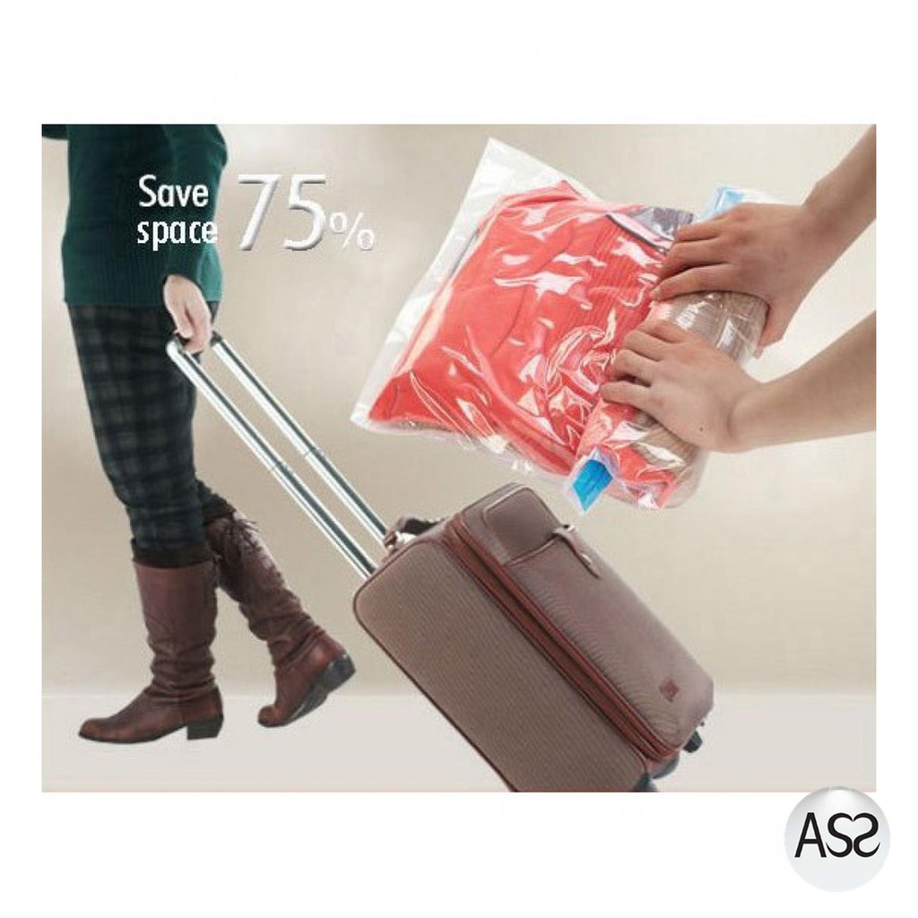 ASS Shop - Tas Travel Organizer Plastik Vakum Kompresi 1pcs - VB-70