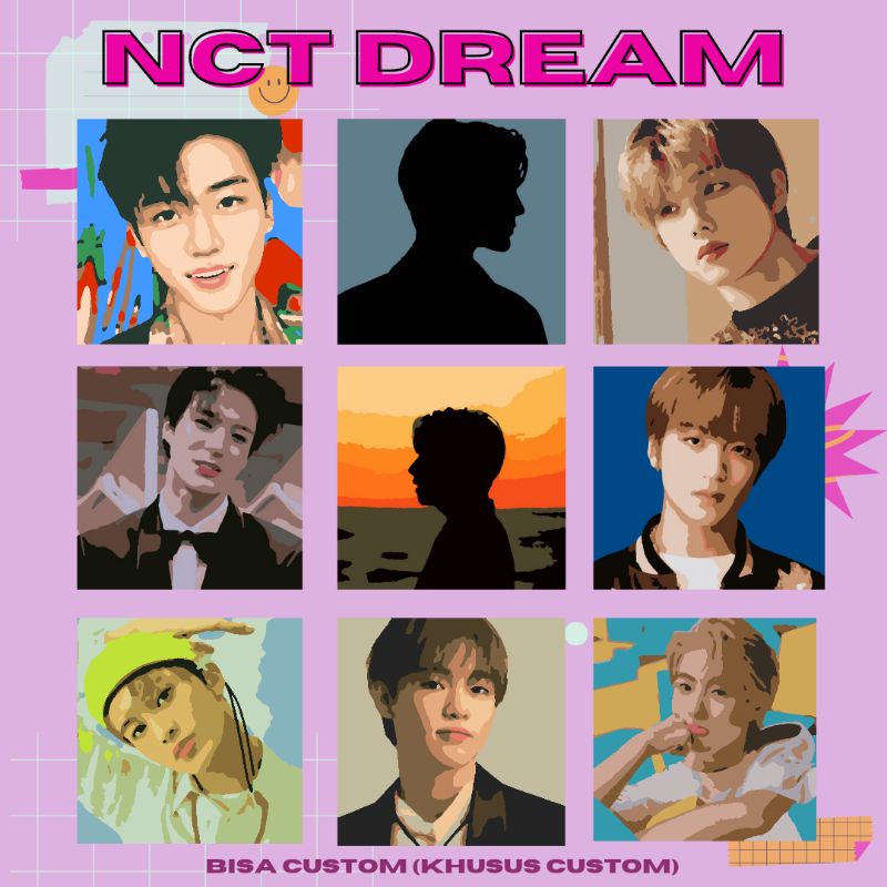 

Paint By Number NCT Dream | Paint By Numbers NCT DREAM| Kit lukis + freebies | Paint By number NCT