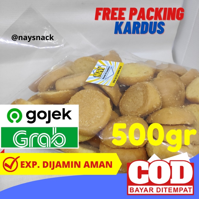 

Cemilan Manis Roti Kering Bagelen Mini Butter Krista Snack Kiloan Kue Kering Isi Bersih 500 Gram