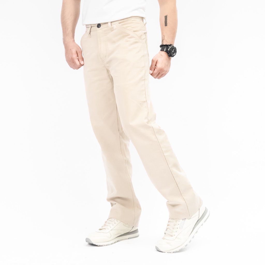 Gizmo Celana Chino Reguler Forthright Cream Loose Pants