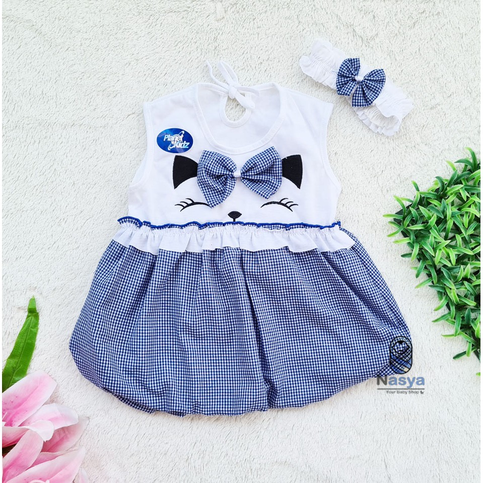 [ PROMO 7.7 ] [P-011] Dress Bayi terbaru motif animal (0-6 bulan)