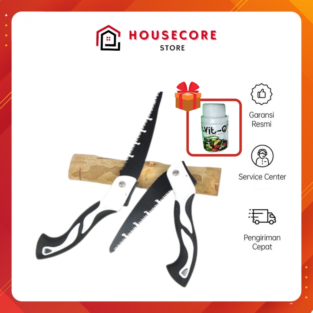 [FREE GIFT]Gergaji tangan lipat dengan pisau baja paduan SK5 super tajam / Stainless steel lipat ger