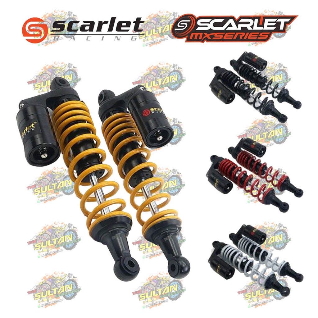 SHOCK SHOCKBREAKER BELAKANG TABUNG SETELAN 8971 280MM 320MM 340MM SCARLET RACING