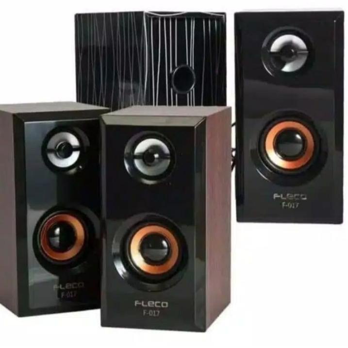 10.10 STOK READY Speaker Salon Aktif Komputer Fleco F-017//Salon Komputer USB & AUX//Fleco 017 serbu