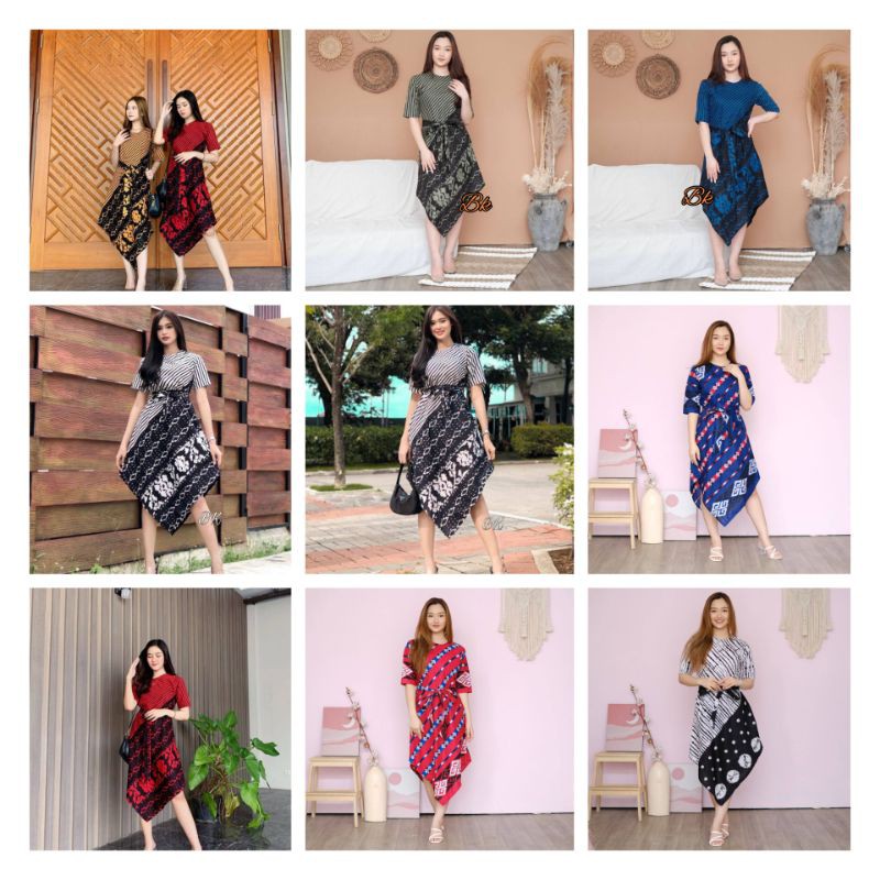 DRESS BATIK DRESS KANTORAN ATASAN WANITA