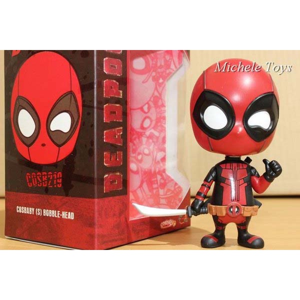 Deadpool Figure Pajangan Dashboard Mobil Kepala Goyang Cosbaby