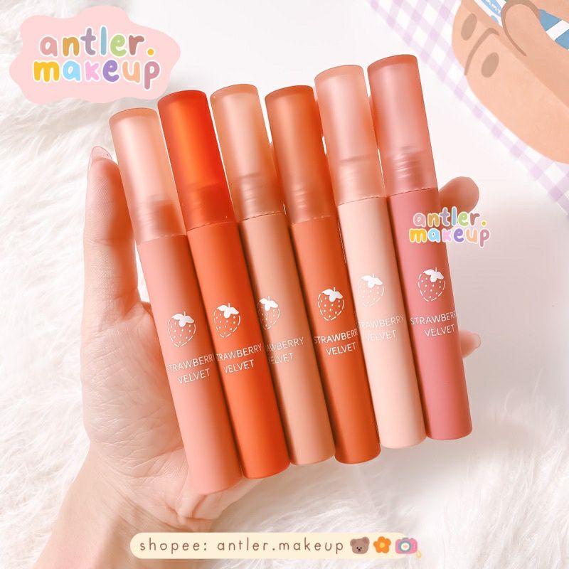 KISS BEAUTY STRAWBERRY VELVET - BEBAS PILIH WARNA LIPGLOSS LIPCREAM LIPMATTE LIPTINT