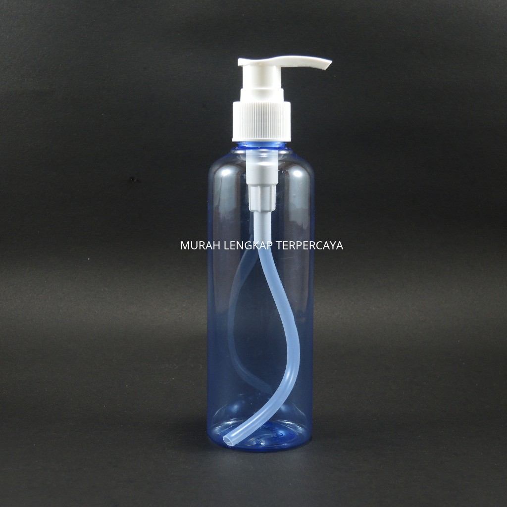 BOTOL PUMP 250 ML BIRU TUTUP PUTIH