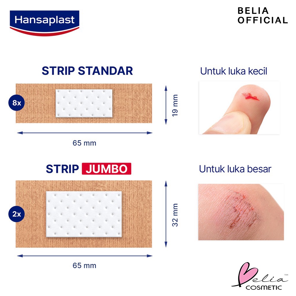 ❤ BELIA ❤ HANSAPLAST Kain Elastis isi 10 Lembar | Perban Luka Plester