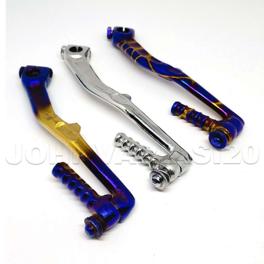 ENGKOLAN SELAHAN KICK STARTER TWOTONE TWO TONE 2 TONE CROME BLUE X HONDA