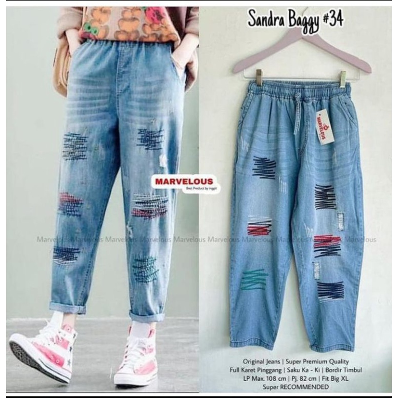 ZAGGY BAGGY PANTS XL / CELANA JEANS WANITA SUPER RECOMENDED