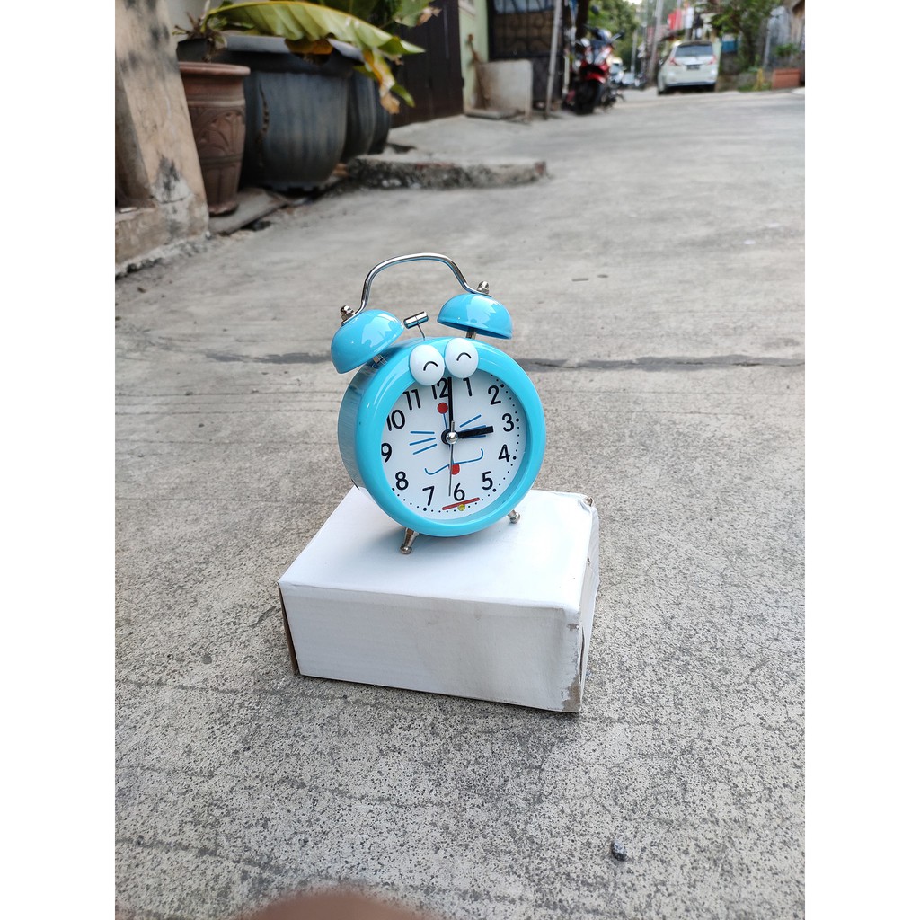 JAM WEKER JAM BEKER ALARM UNIK KARAKTER DORAEMON BIRU